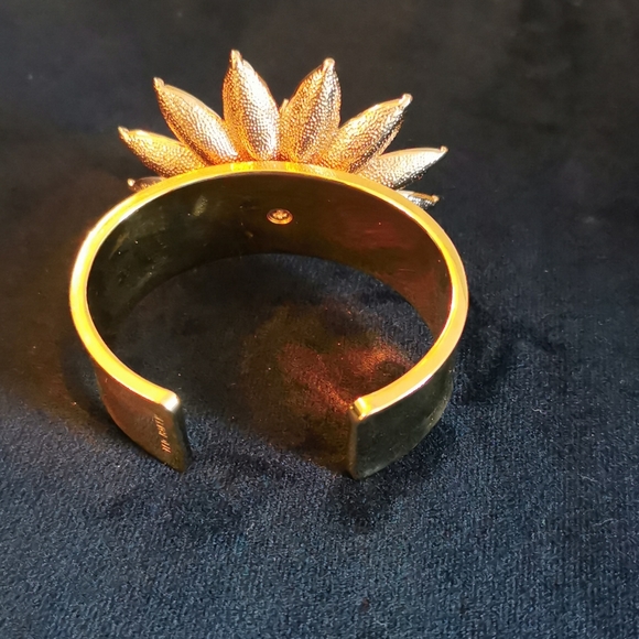 Ted Baker Rose gold wide bangle with flower - Picture 7 of 9